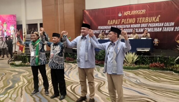 RAPAT PLENO TERBUKA PENGUNDIAN DAN PENETAPAN MONOR URUT PASLON BUPATI DAN WAKIL BUPATI KAB. BOGOR.