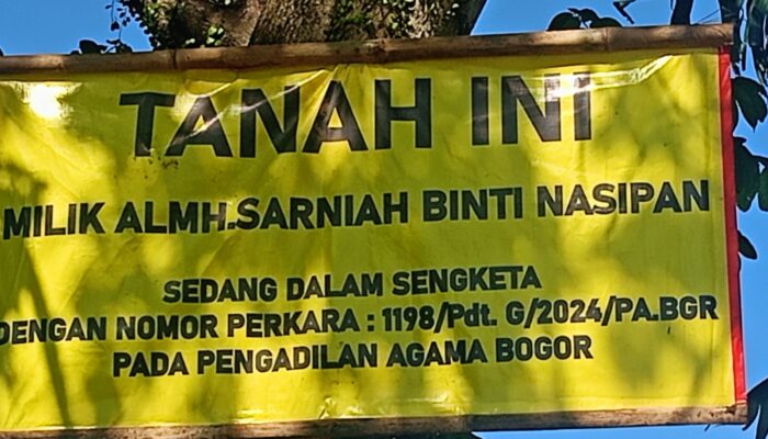 TANAH MILIK AHLIWARIS TIBA – TIBA DI PASANG PLANG SENGKETA OLEH PENGADILAN AGAMA.