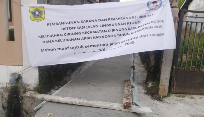 Warga Apresiasi Kinerja Ketua LPM Kelurahan Ciriung Dan Lurah Ciriung, Atas Betonisasi Jalan Lingkungan.