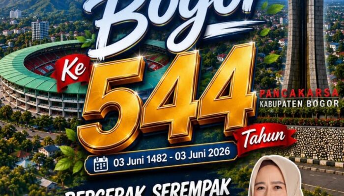 FRAKSI PARTAI GRINDRA HJ.NURHAYATI S.Ag MENGUCAPKAN SELAMAT HARI JADI BOGOR KE 544 Bergerak Serempak nyata berdampak!