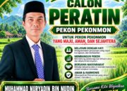 Muhammad Nuryadin maju sebagai calon Pratin / Kepala Desa Pemon Mon untuk mewujudkan pembangunan infrastruktur yang masif dan merata serta meningkatkan perekonomian dan kesejahteraan masyarakat Pekon Mon