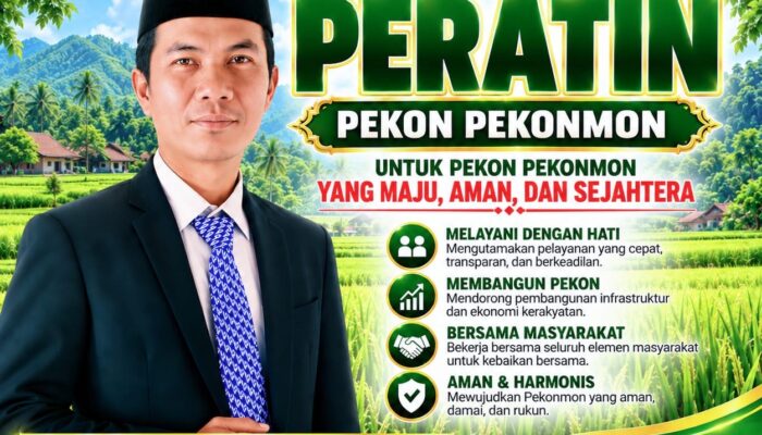Muhammad Nuryadin maju sebagai calon Pratin / Kepala Desa Pemon Mon untuk mewujudkan pembangunan infrastruktur yang masif dan merata serta meningkatkan perekonomian dan kesejahteraan masyarakat Pekon Mon